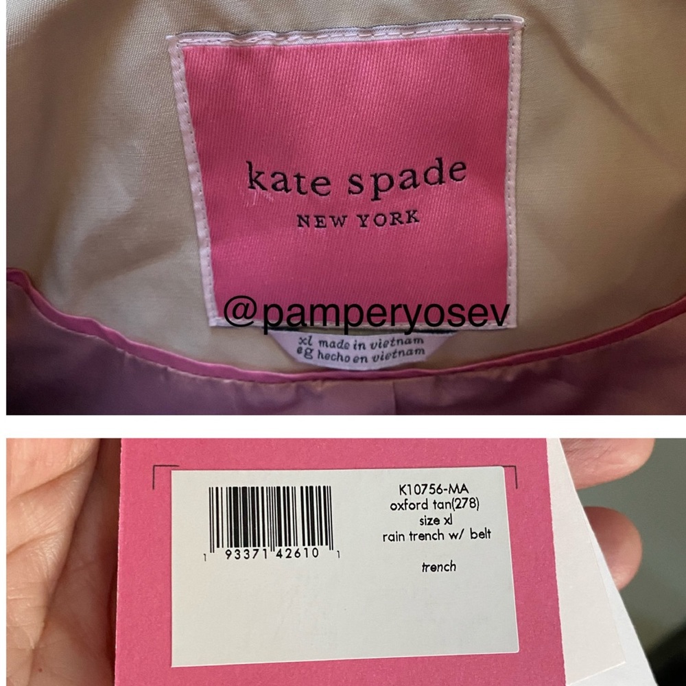 Kate Spade Scalloped Belted Hood Trench Coat - Picture 11 of 16